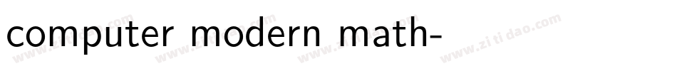 computer modern math字体转换